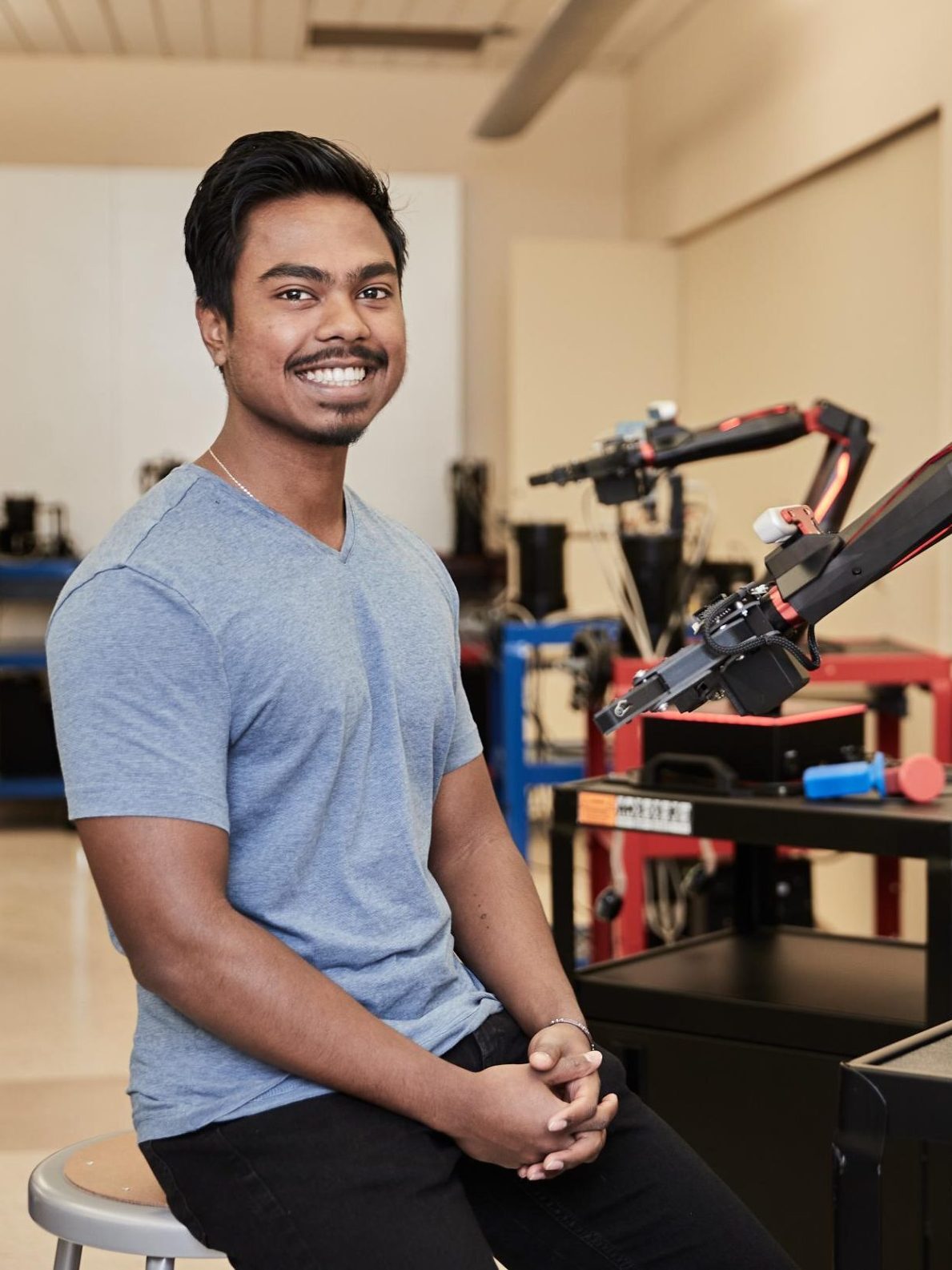 A portrait of MItHRIL member Kieran Lachmansingh